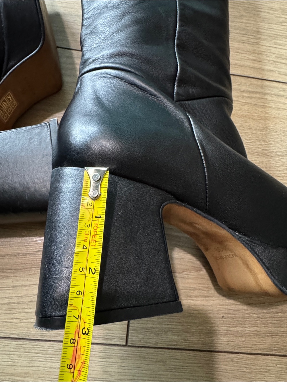 L’intervalle platform Black Leather Knee-High Boots - Picture 7 of 12